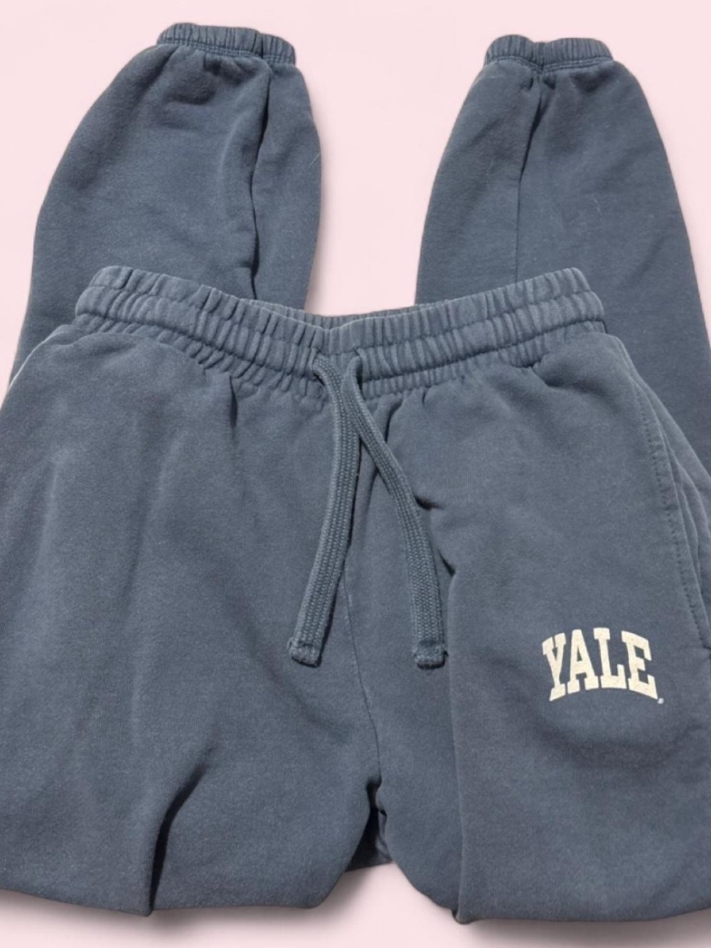 Zara Blue YALE Logo Sweatpants